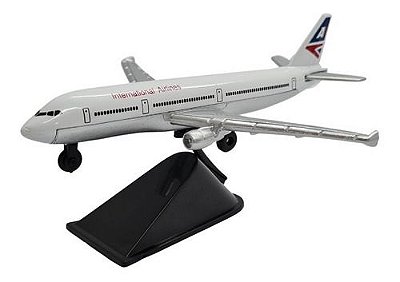 Miniatura Avião International Airlines Airbus Metal