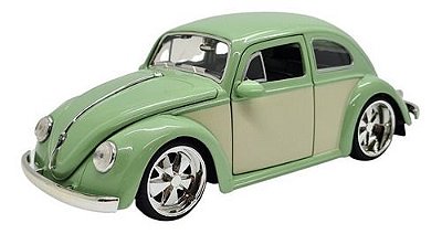 Miniatura Volkswagen Fusca 1959 Rebaixado Verde Jada 1:24