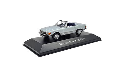 Miniatura Mercedes Benz 280 SL 1979 Prata Metal 1/43