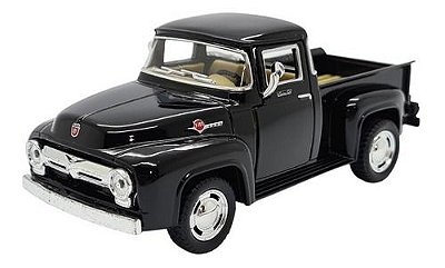 Miniatura Ford F100 Pickup Preto Metal 1:38