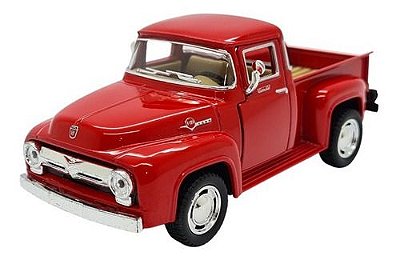 Miniatura Ford F100 Pickup Vermelho Metal 1:38