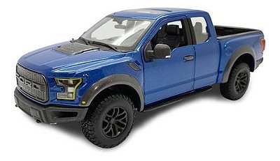 Miniatura Ford F150 Raptor 2017 Azul Metal Maisto 1:24