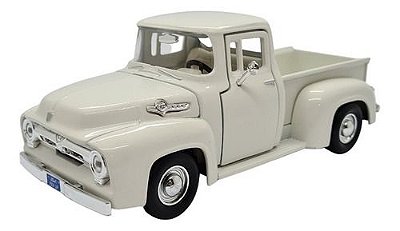 Miniatura Ford F100 Pickup 1955/56 Branco Metal 1:24