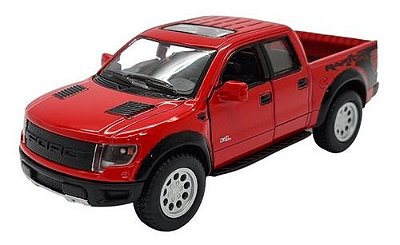Miniatura Ford F150 Svt Raptor 2013 Metal Vermelho 1:46