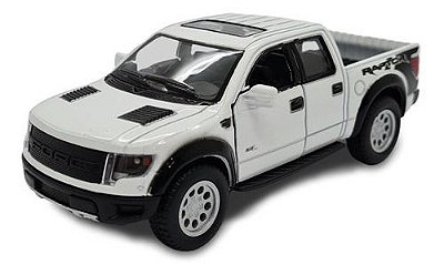 Miniatura Ford F150 Svt Raptor 2013 Metal Branco 1:46