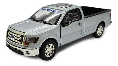 Miniatura Ford F150 Prata Metal Escala 1:32