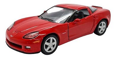 Miniatura Chevrolet Corvette C6 Z06 2007 Vermelho Metal 1:36