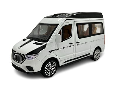 Miniatura Mercedes Benz Sprinter Acende Luz e Som 1:24