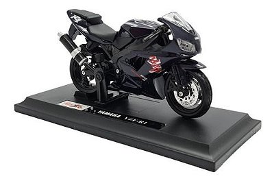 Miniatura Moto Yamaha Yzf R1 Azul Metal 1:18