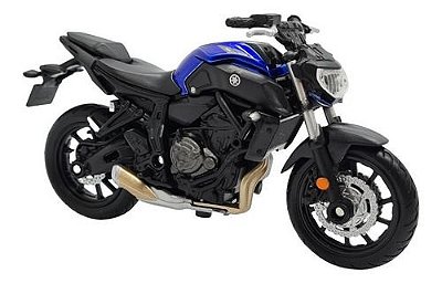 Miniatura Moto Yamaha 2018 Mt07 Azul Metal Maisto 1:18