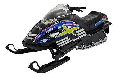 Miniatura Moto Snow Turbo Neve Preto 1:18