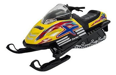 Miniatura Moto Snow Turbo Neve Amarelo 1:18