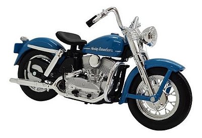 Miniatura Moto Harley Davidson 1952 K Model Azul Maisto 1:18