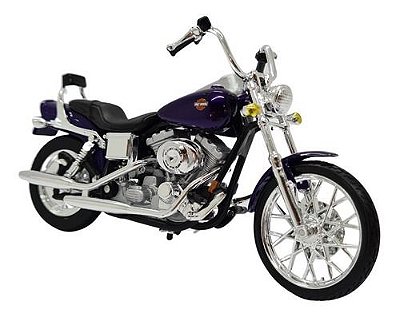 Miniatura Moto Harley Davidson Wide Glide 2001 Metal 1:18