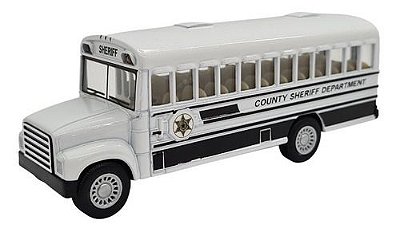 Miniatura Ônibus Sheriff Policia Metal 1:48