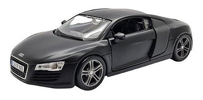 Miniatura Audi R8 Preto Fosco Maisto Metal 1:24