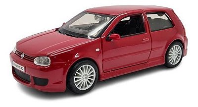 Miniatura Volkswagen Golf R32 Vermelho Metal Maisto 1:24