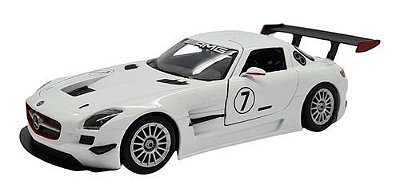 Miniatura Mercedes Benz Sls Amg Gt3 Branco Motormax 1:24