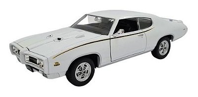 Miniatura Pontiac Gto 1969 Branco Metal Welly 1:24
