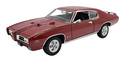 Miniatura Pontiac Gto 1969 Bordô Metal Welly 1:24