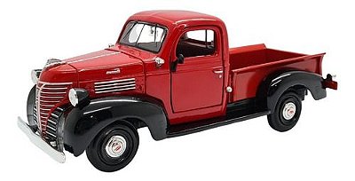 Miniatura Plymouth Truck 1941 Vermelho Metal Motormax 1:24