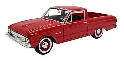 Miniatura Ford Ranchero 1960 Vermelho Motormax Metal 1:24