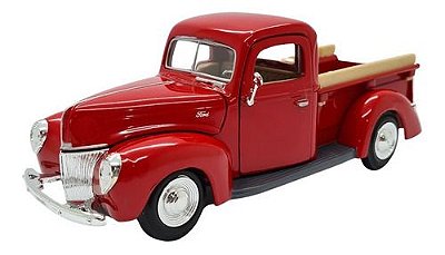 Miniatura Ford Pickup 1940 Vermelho Metal Motormax 1:24