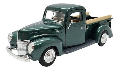 Miniatura Ford Pickup 1940 Verde Metal Motormax 1:24