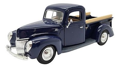 Miniatura Ford Pickup 1940 Azul Metal Motormax 1:24