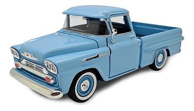 Miniatura Chevrolet Chevy Apache 1958 Fleetside Azul 1:24