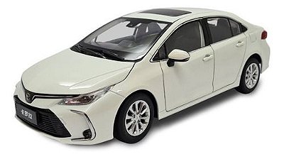 Miniatura Toyota Corolla 2020 Branco Pérola Metal 1:18