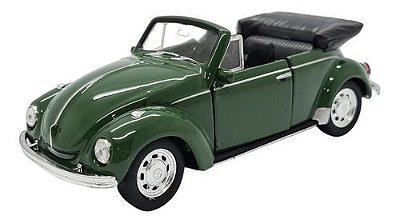 Miniatura Volkswagen Fusca 1967 Conversível Verde Metal 1:32