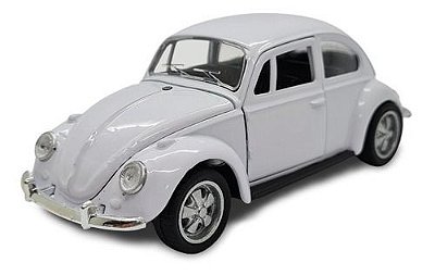 Miniatura Volkswagen Fusca 1967 Classic Branco Metal 1:32