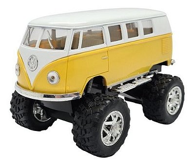 Miniatura Volkswagen Kombi 1962 Off Road Amarelo Metal 1:32