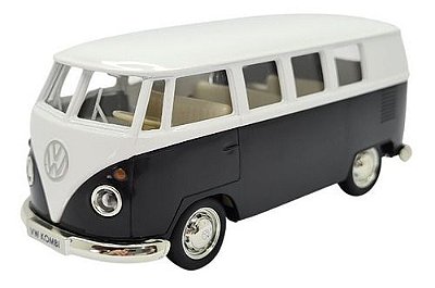 Miniatura Volkswagen Kombi 1962 Classic Preto Metal 1:32