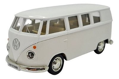 Miniatura Volkswagen Kombi 1962 Classic Branco Metal 1:32