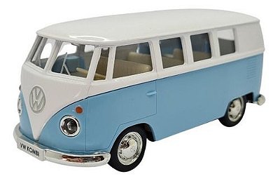 Miniatura Volkswagen Kombi 1962 Classic Azul Metal 1:32