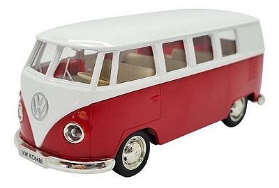 Miniatura Volkswagen Kombi 1962 Classic Vermelho Metal 1:32