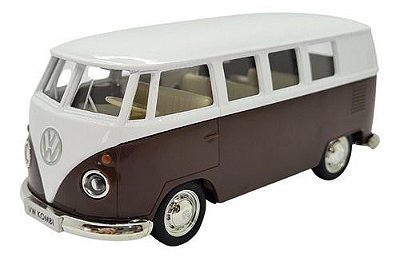 Miniatura Volkswagen Kombi 1962 Classic Marrom Metal 1:32