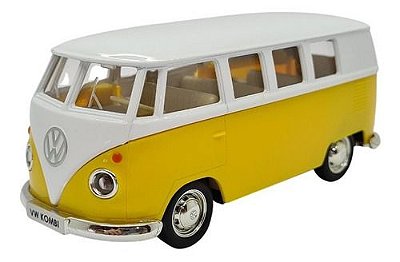 Miniatura Volkswagen Kombi 1962 Classic Amarelo Metal 1:32