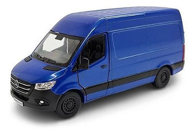 Miniatura Mercedes Benz Sprinter Furgão Azul Metal 1:48