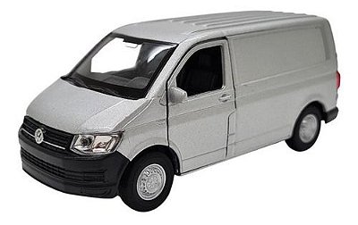 Miniatura Volkswagen Transporter T6 Van Prata Metal 1:38