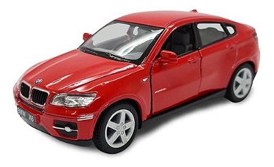 Miniatura Bmw X6 Vermelho Metal 1:38