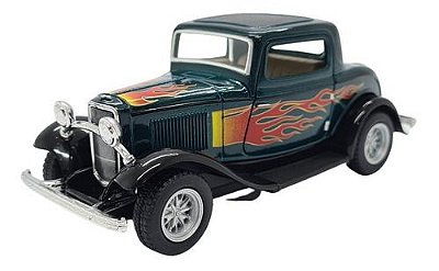 Miniatura Ford 3 Window Coupe 1932 Verde Metal 1:34