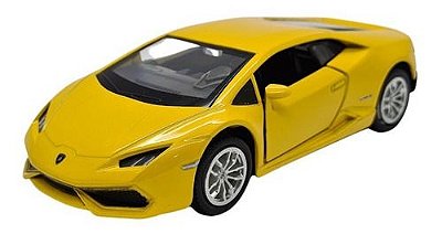 Miniatura Lamborghini Huracan Lp610-4 Amarelo Rmz Metal 1:36