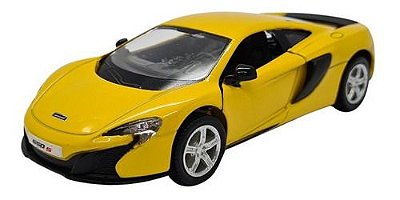 Miniatura Mclaren 650s Amarelo Metal Escala 1:36