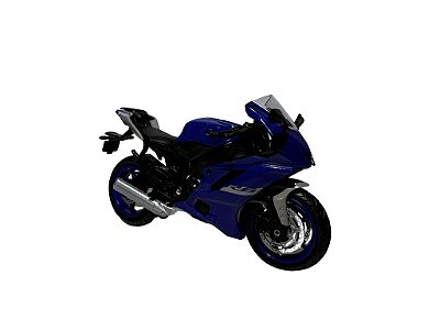 Miniatura Moto Yamaha R6 Azul Escala 1:18