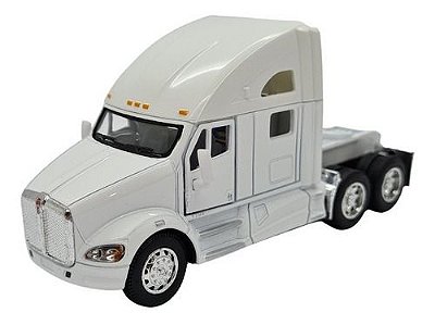 Miniatura Caminhão Kenworth T700 Truck Metal Branco 1:68