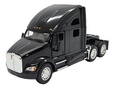 Miniatura Caminhão Kenworth T700 Truck Metal Preto 1:68