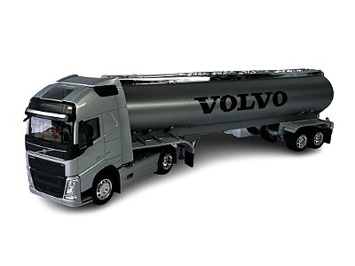 Miniatura Caminhão Volvo Carreta Tanque Welly 1:32